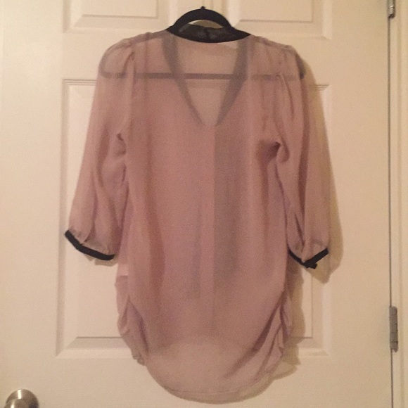 Sheer Tan Blouse - Picture 2 of 3